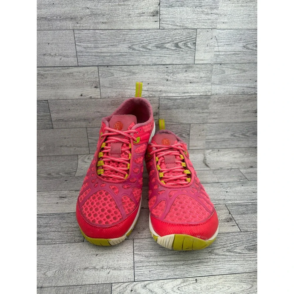 Merrell Mix Master Glide Pink Lime Trail Running Shoes Women Sz 6 J57320 Vibram